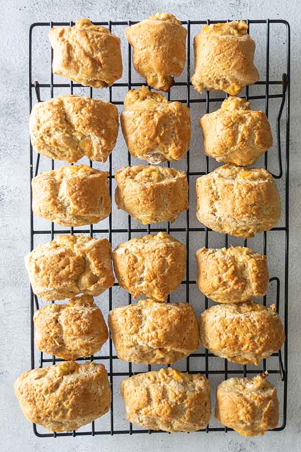 baked buffalo chicken biscuits, gluten-free