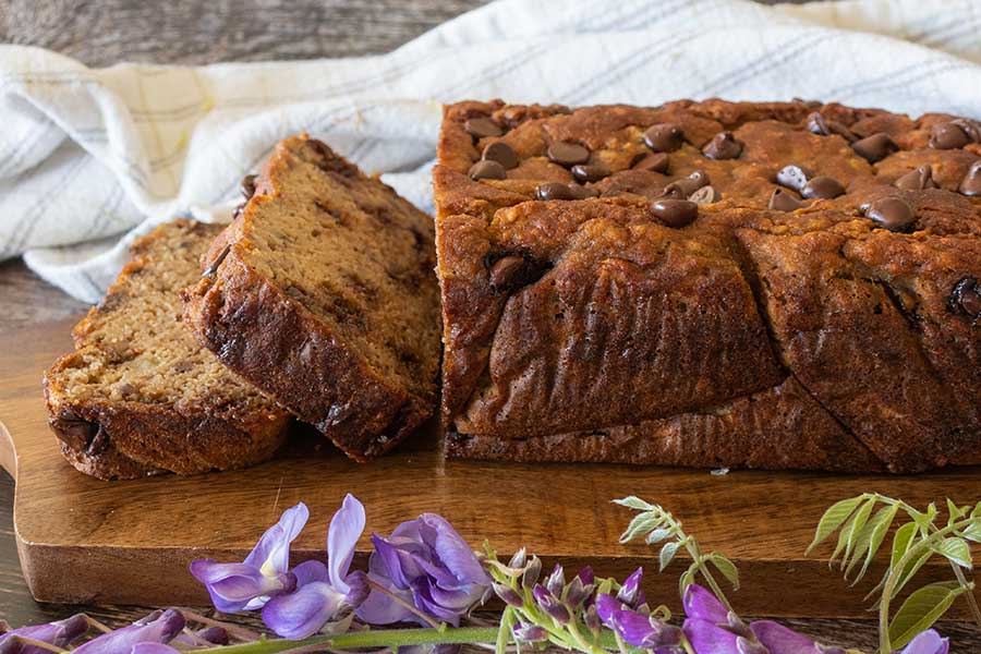 coconut flour banana snacking bread