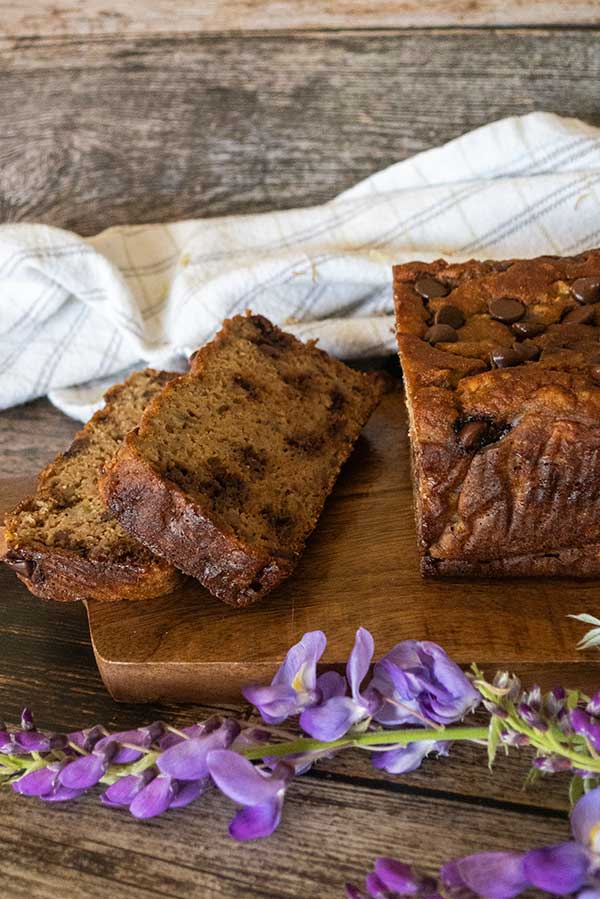 Gluten-Free Coconut Flour Banana Bread With Chocolate Chips