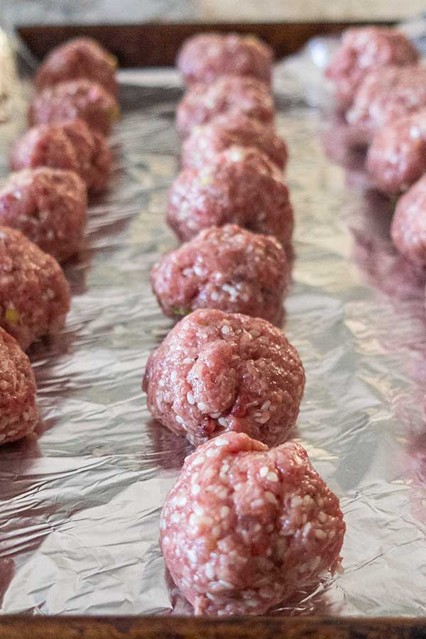 sesame meatballs, grain-free
