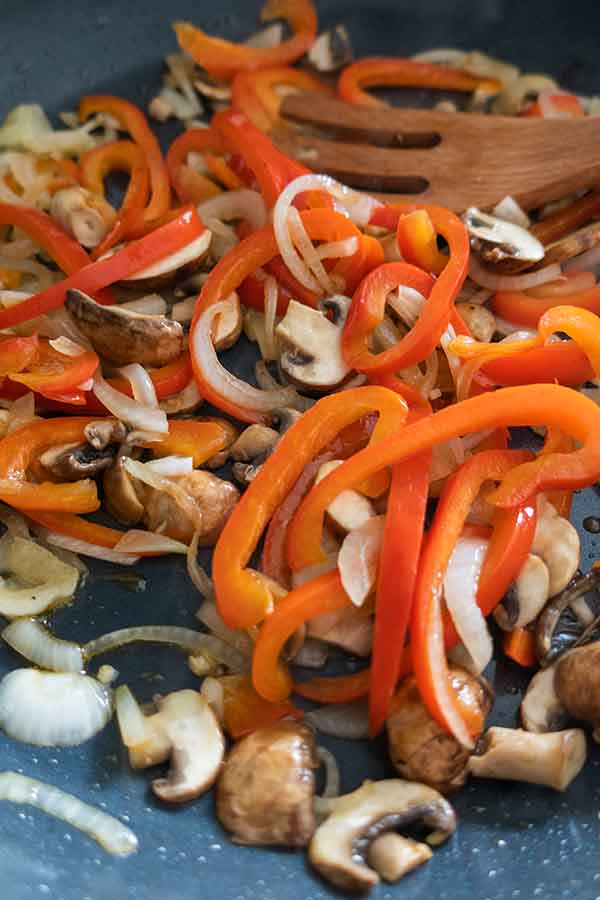 onions peppers mushrooms