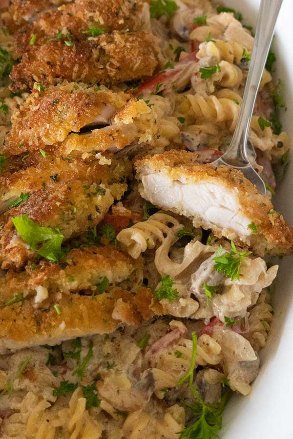 Louisiana Style Crispy Parmesan Chicken Pasta - Gluten Free