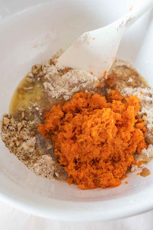 raw carrot cake dough