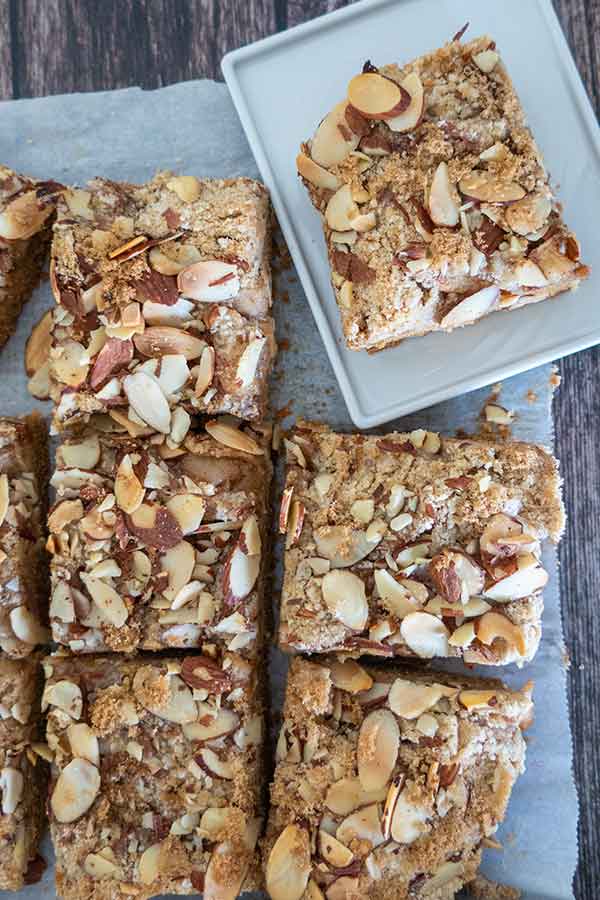 baked sliced apple pie bars, gluten-free