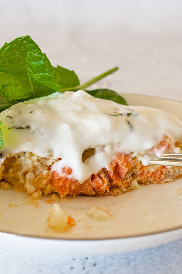 sliced salmon burger, keto