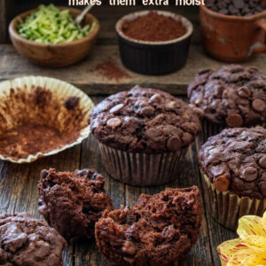 The Ultimate Double Chocolate Zucchini Muffins (Gluten-Free)
