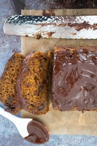pumpkin chocolate fudge bread, gluten-free