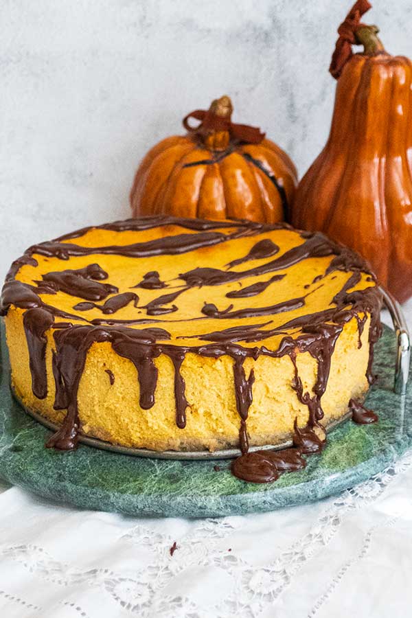 Ginger Crunch Pumpkin Mousse Cheesecake | Just A Pinch Recipes