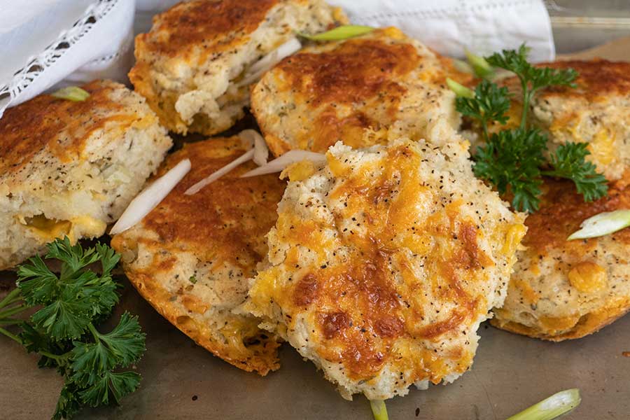 mashed potato biscuits with parsley