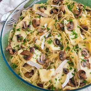 Gluten-Free Mushroom Carbonara With Brie