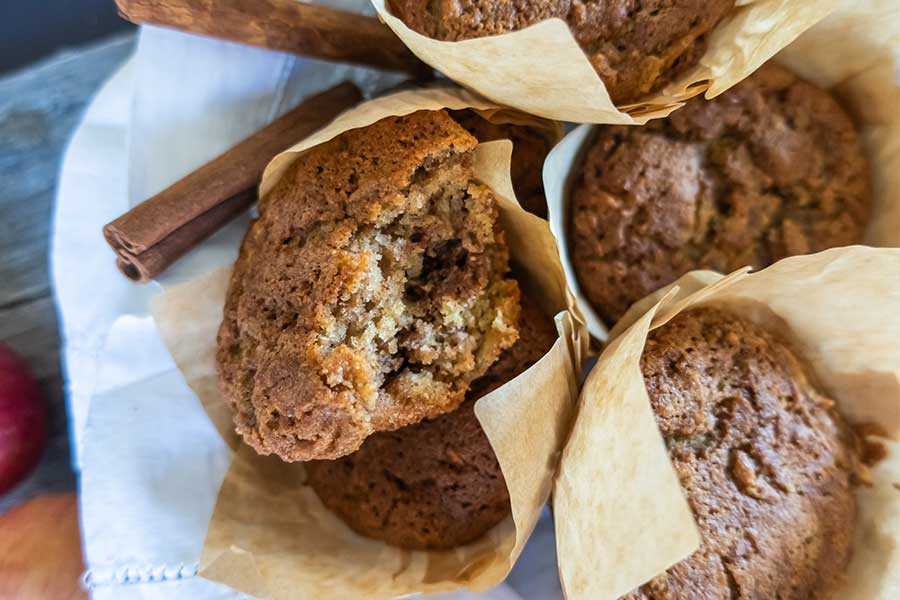 apple lemon muffins, gluten free