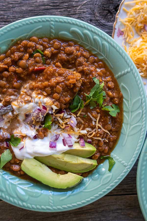 The Very Best Vegetarian Lentil Chilli - Only Gluten Free Recipes