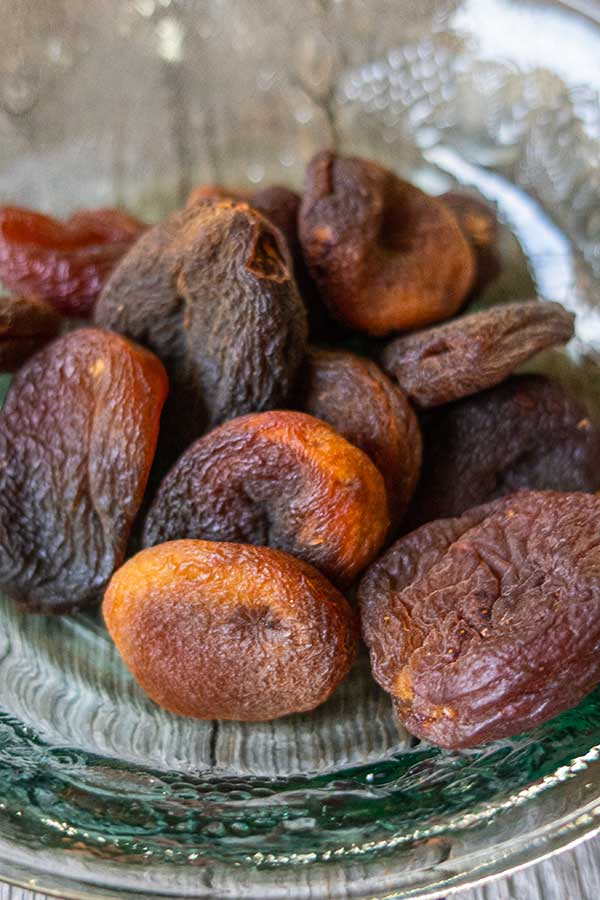 dried apricots in a bowl