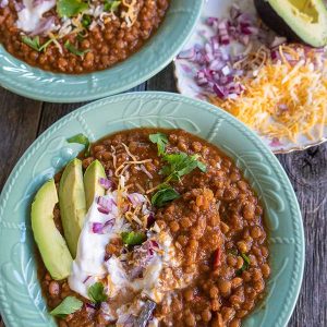 The Very Best Vegetarian Lentil Chilli