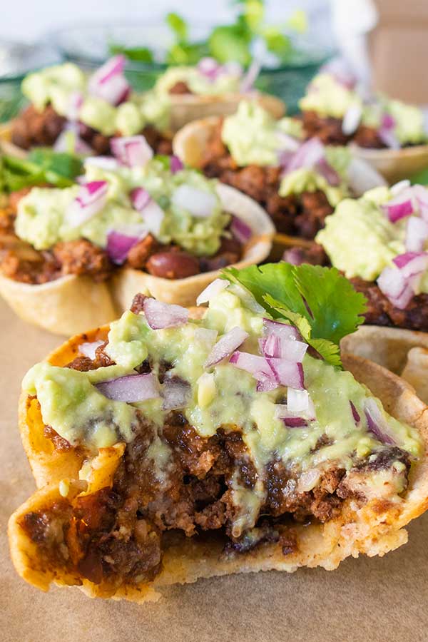 Gluten-Free Beef Chili Cups With Avocado Aioli