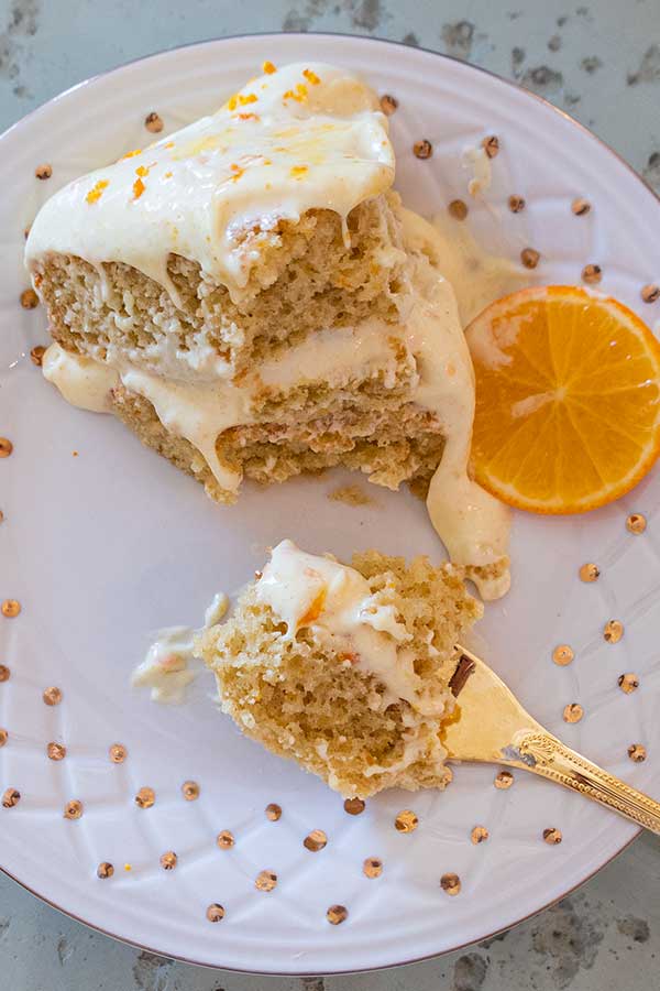 slice of gluten-free cake on a plate