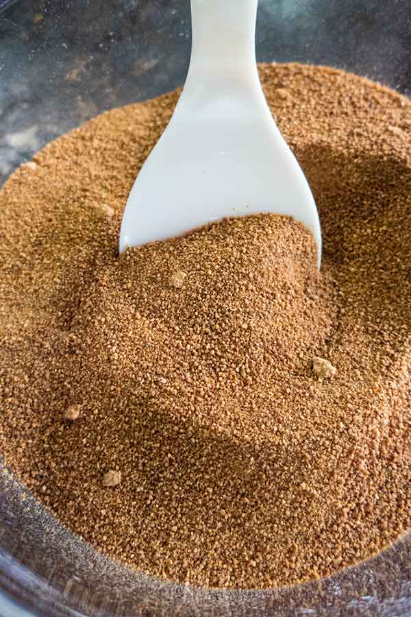 coconut sugar in a bowl with a spoon