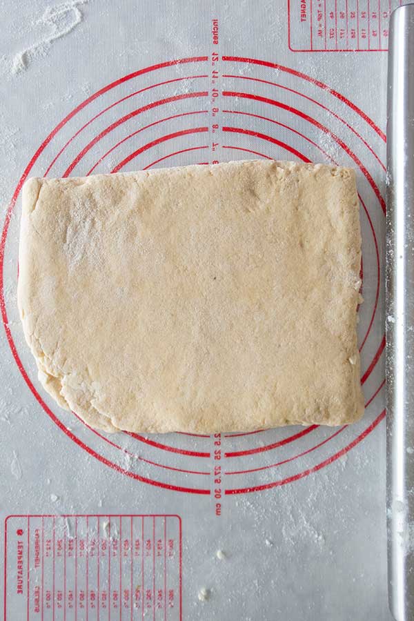 dough on a silicone pastry mat