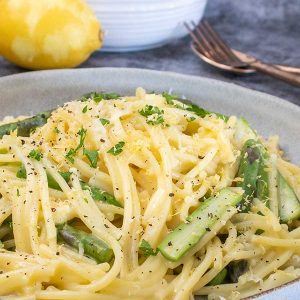 Lemon Pasta with Asparagus – Gluten Free