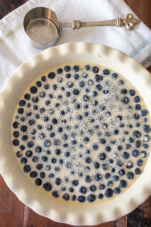 top view of the dessert just before baking