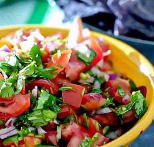 fresh authentic salsa in a bowl