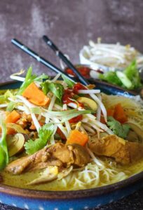 Laksa - Malaysian Noodle Soup with Chicken - Only Gluten Free Recipes