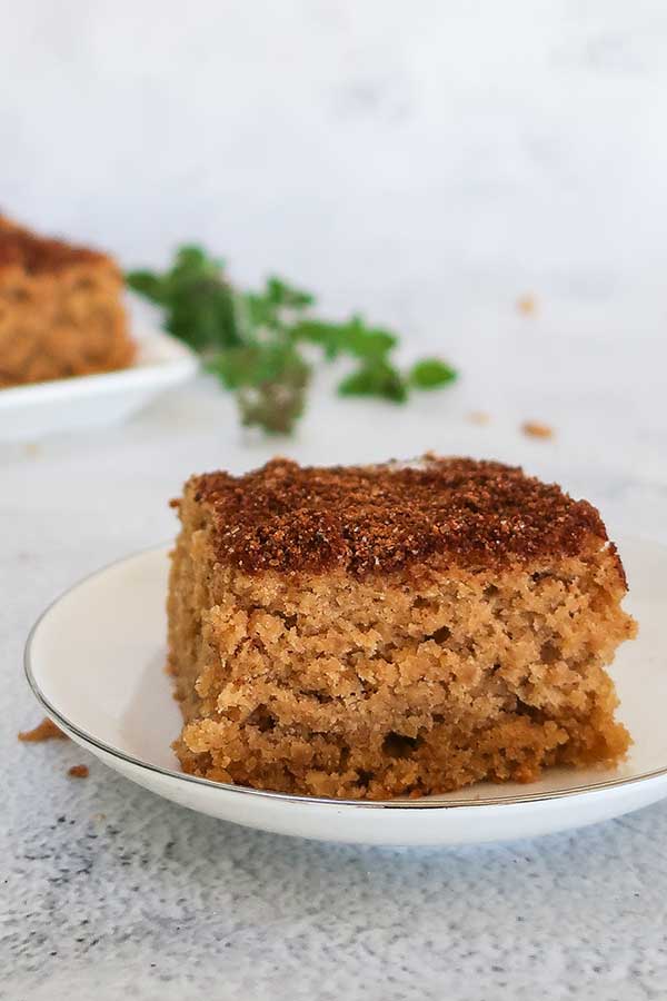 piece of oat snacking cake on a plate