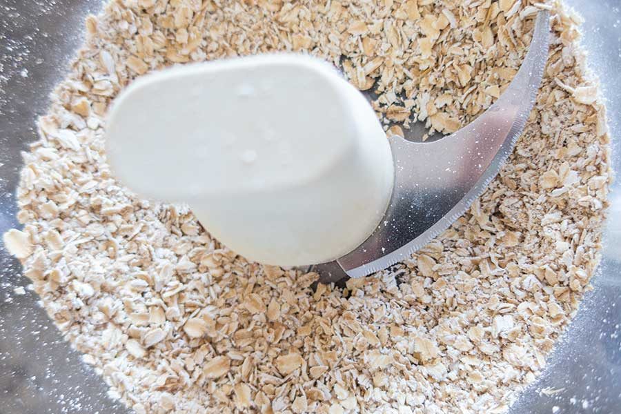 oats in a food processor bowl