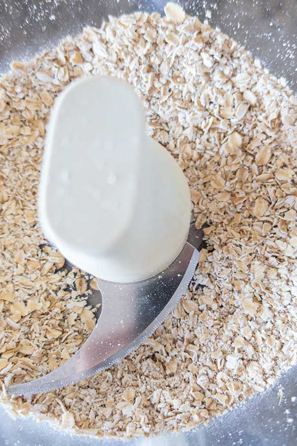 oats in a food processor bowl