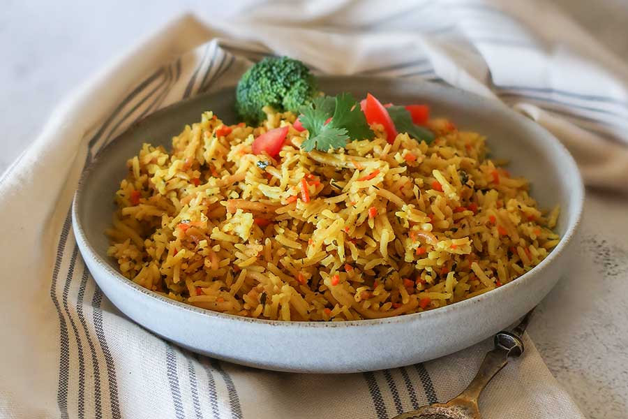 homemade rice a roni in a bowl