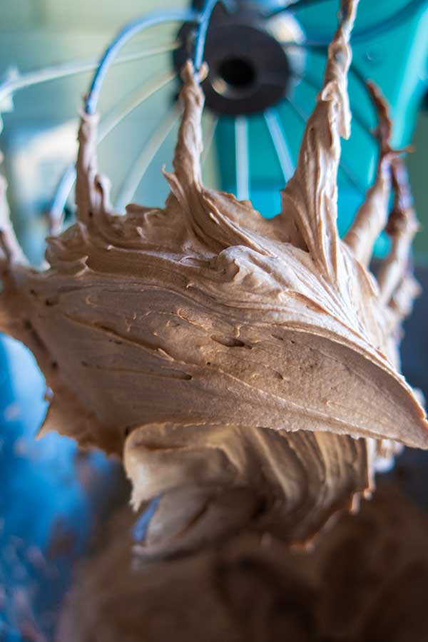 nutella frosting on a whisk