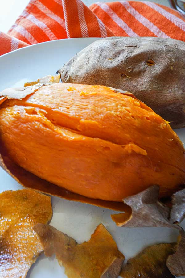 cooked peeled sweet potato