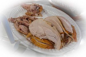 leftover turkey on a platter