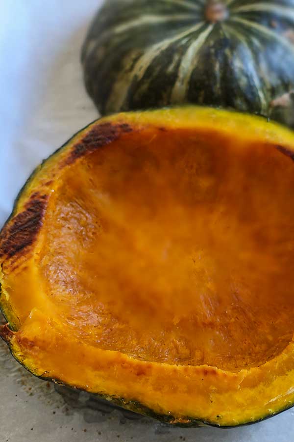 half of roasted squash