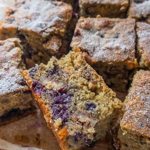 Gluten Free Blueberry Pecan Breakfast Cake