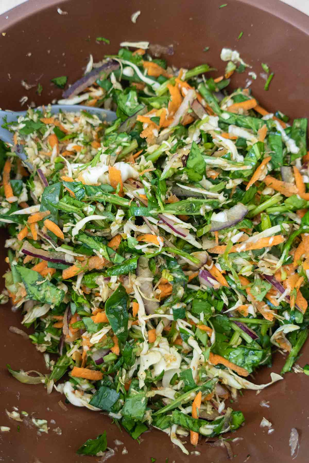 various julienned vegetables in a bowl