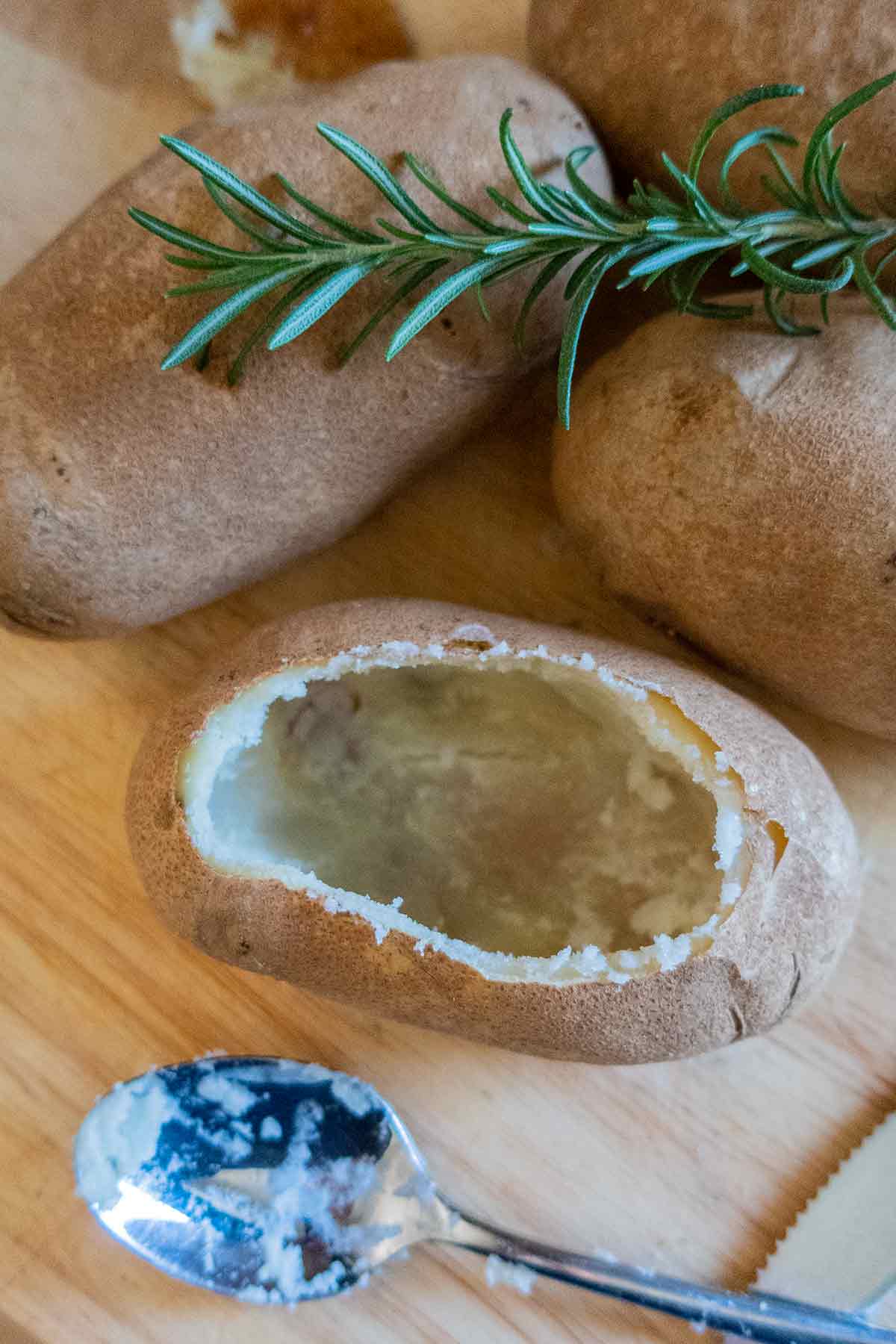 potato shell ready to be filled