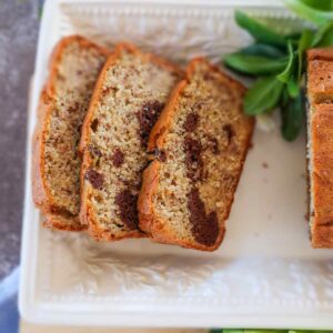 Gluten Free Marbled Banana Bread