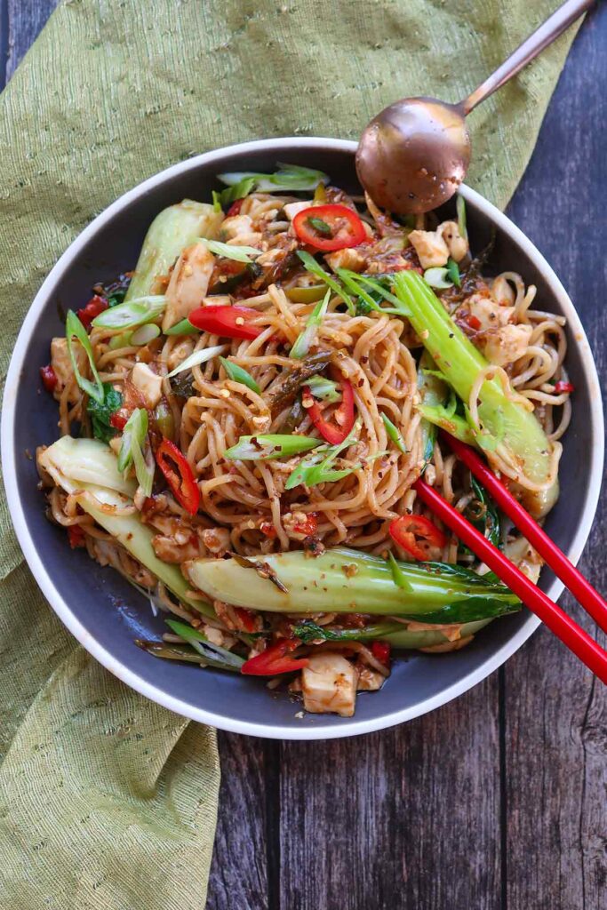 15 Minute Gluten Free Schezwan Noodles - Only Gluten Free Recipes