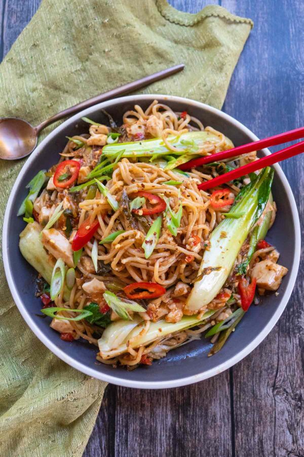 15 Minute Gluten Free Schezwan Noodles - Only Gluten Free Recipes