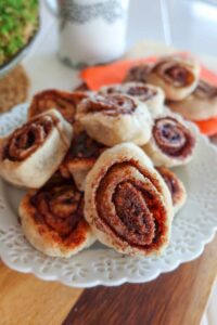 pie crust cookies with cinnamon on a dessert plate