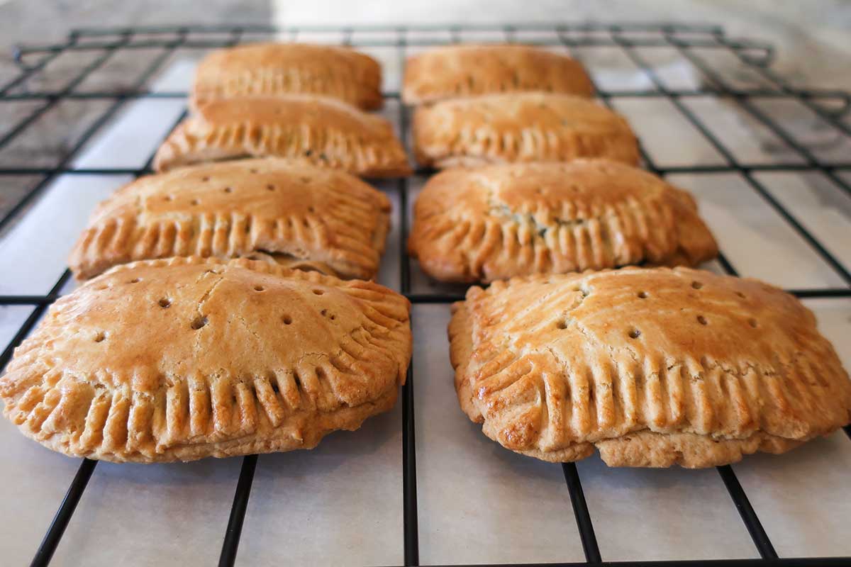 baked pop tarts on a cooling rack without glaze