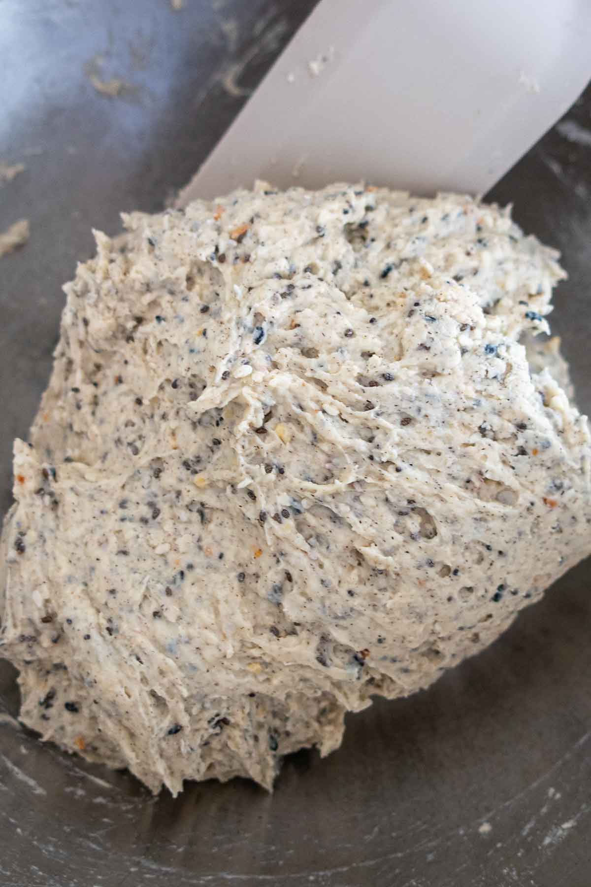 ball of bread dough in a bowl