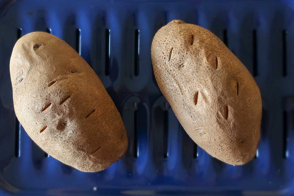 2 baked russet potatoes