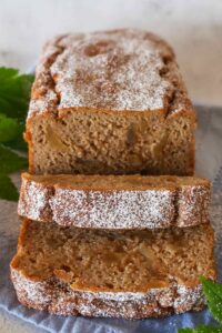 sliced loaf of banana ginger bread