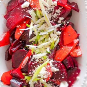 Beet And Carrot Salad With Feta Cheese