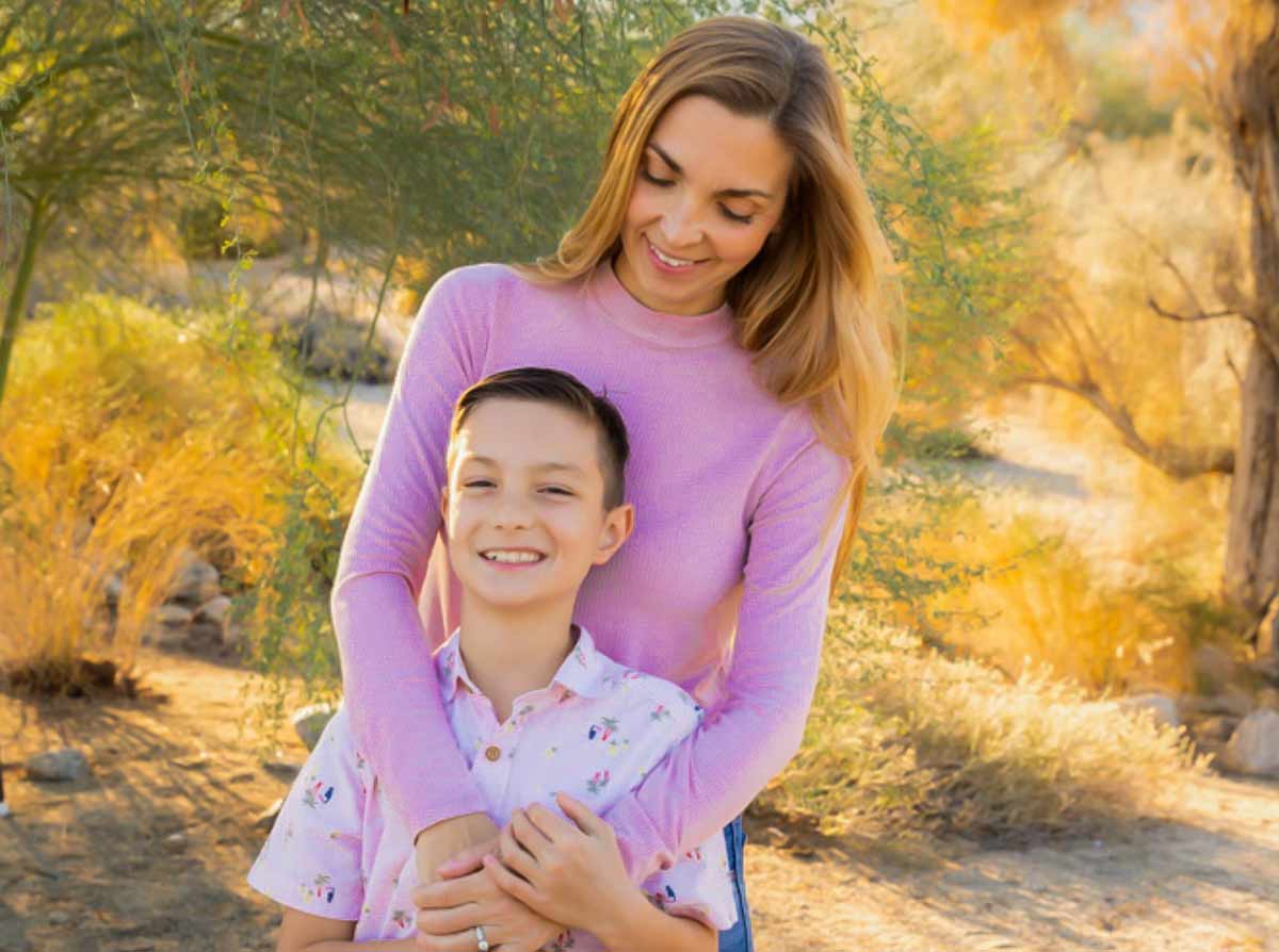 photo of mother and son for mothers day 