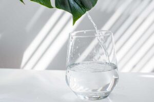 water in a glass