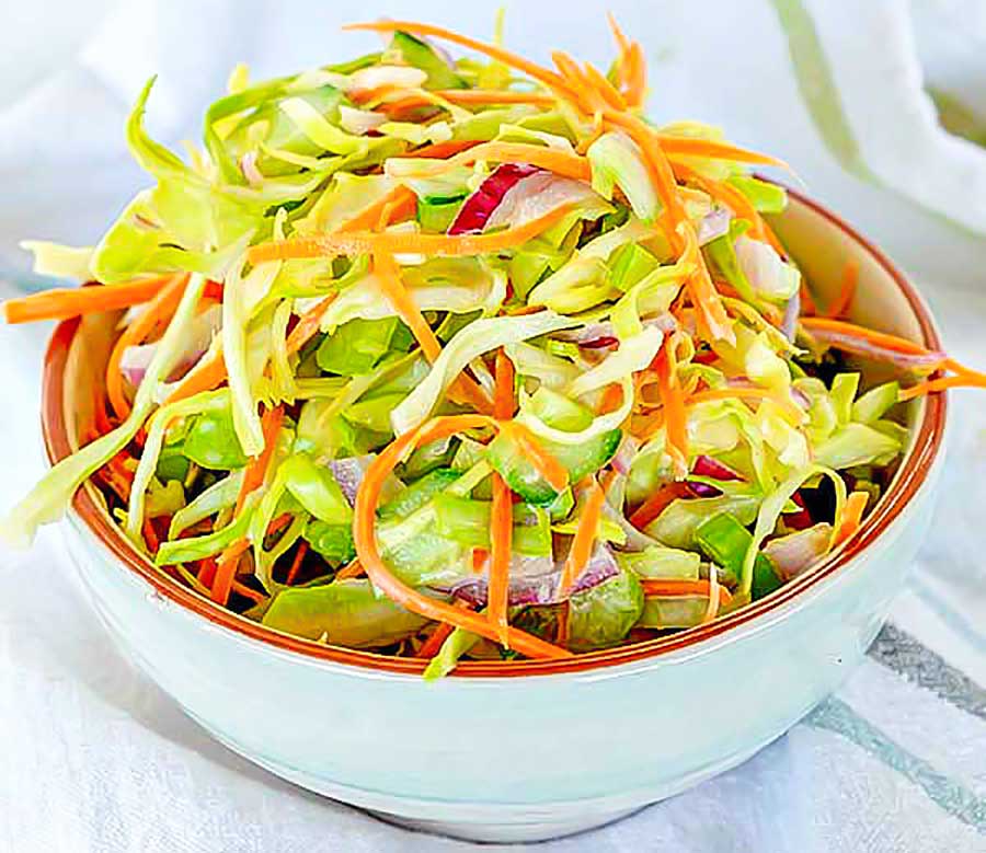 vegan summer coleslaw salad