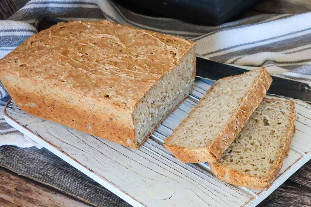 sliced gluten free food processor bread